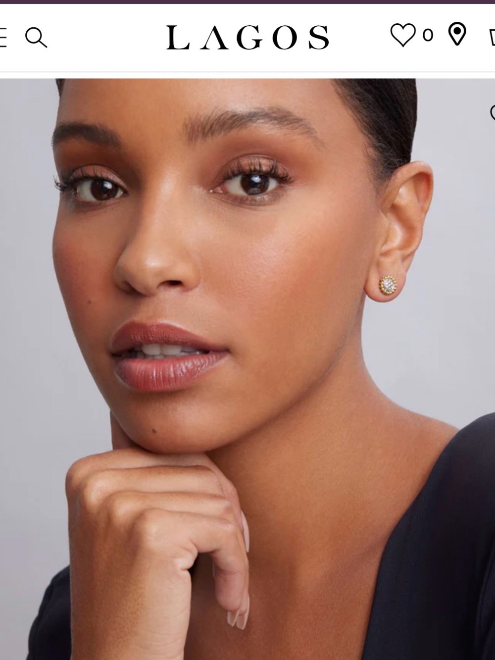 LAGOS Gold Pavé Disc Stud Earrings